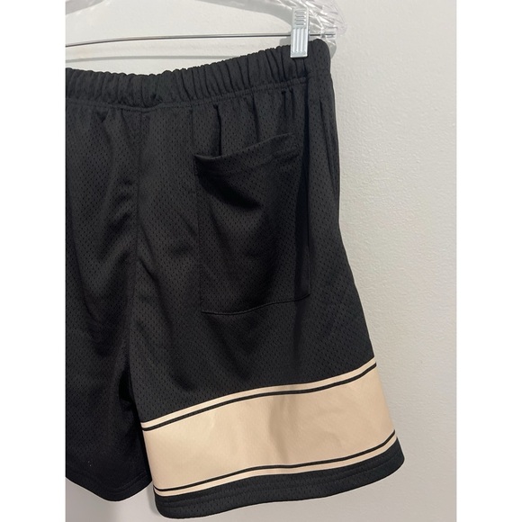 Civil Regime Civil Too Fast Mesh Basketball Shorts Men’s Medium Black Beige - Picture 9 of 16